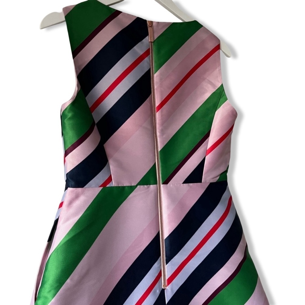 NWT Ted Baker | Bay of Honor Asymmetric Dress Striped | Size 0 - Picture 10 of 16